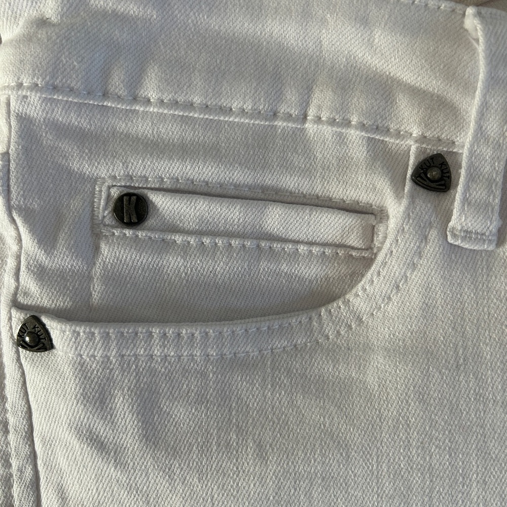 Kut from the Kloth Catherine Boyfriend White Jeans NEW Cuffed or Full Length - Picture 10 of 10